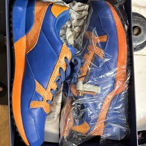 Mazino MAZ70– Blue & Orange Leather Sneakers
